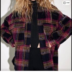 Zara Oversized Plaid Shacket